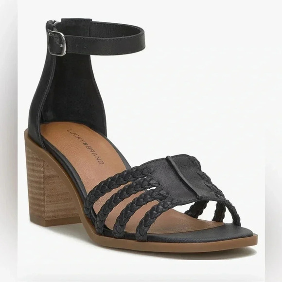 Lucky Brand Tasmina leather ankle strap sandals sz 8 nwob - Picture 1 of 3